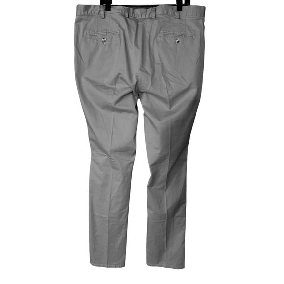 Peter Millar Crown Men's Various Size Stone Gray Twill Pima Cotton Chino Pants - Picture 2 of 11